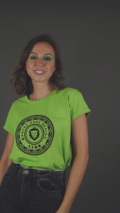 T-Shirt "EMBLEM" - limonengrün