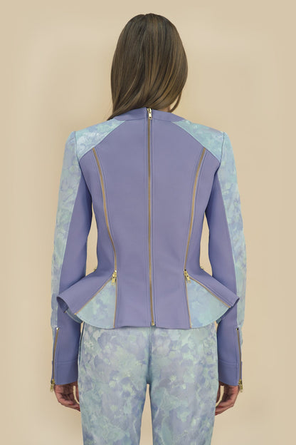 Jacke und Hose mit Zipps und Godets "JARDIM" - lilac - Manuel Essl Design