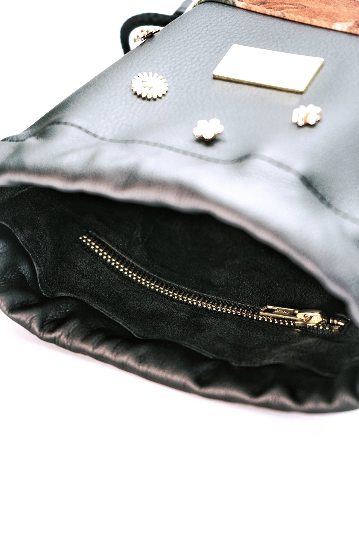 Mini Gym Bag "FLORAL" - schwarz - Manuel Essl Design