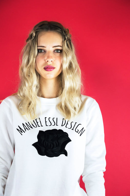 Sweatshirt "ROSE" - weiß - Manuel Essl Design