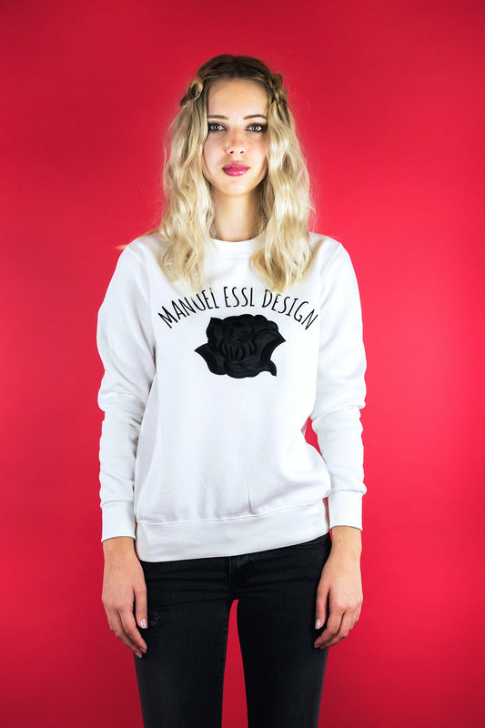 Sweatshirt "ROSE" - weiß - Manuel Essl Design