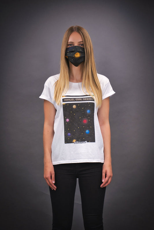 T-Shirt "SPACE PRINT" - weiß - Manuel Essl Design