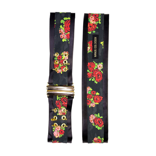 Taillengürtel "ROSES" - schwarz - Manuel Essl Design